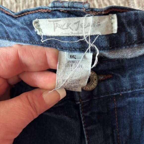 Y2K Vintage Truck Jeans - low rise flare denim jeans size 15 - Picture 5 of 7
